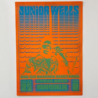 Vintage Junior Wells at Matrix Concert Poster