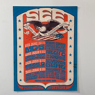 MC5 at the See Theater Concert Poster Grimshaw Signed