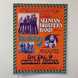 Allman Brothers at Chrisler Arena Concert Poster
