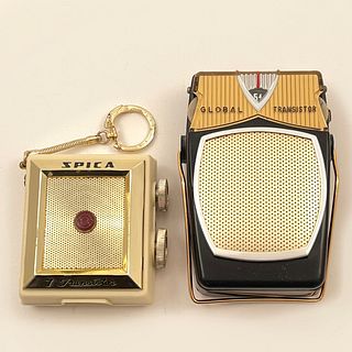 Global 6 and Spica  ST711 Transistor Radios 