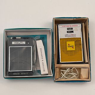 Vintage Sunoco and Nobility Transistor Radios