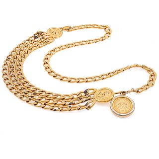 Chanel Medallion, Curb Link Chain Belt