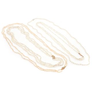 Collection of Four Fresh Water Pearl Necklaces