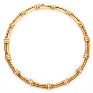Tiffany & Co. Diamond, Platinum, 18k Yellow Gold Necklace