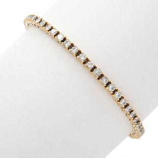 Diamond, 14k Yellow Gold Bracelet