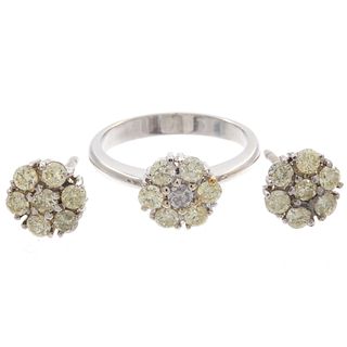 Diamond, 18k White Gold Jewelry Suite