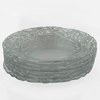 Tiffany & Co Rock Cut Glass Plates