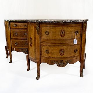 Louis XVI Style Demi-Lune Cabinets