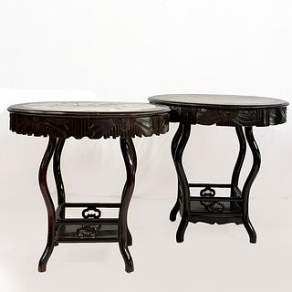 Pair Chinese Hardwood Tables