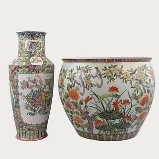 Asian Decorative Ceramic Fish Bowl