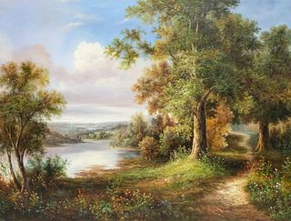 Large Decorative River Landscape
