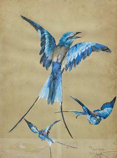 William Mussill, Study of Three Birds, Swallows