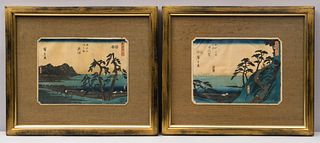 Pair of Japanese Ukiyo-E Woodblock Color Prints