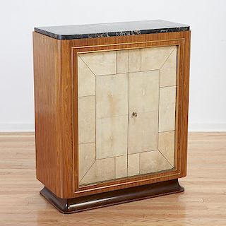 Dominique rosewood and shagreen cabinet
