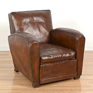 French Art Deco period leather club chair