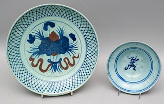 2 Antique Blue & White Chinese Porcelain Bowls