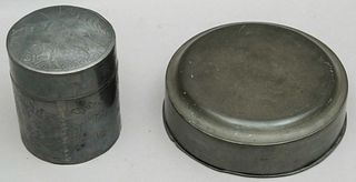 2 Chinese Pewter Boxes