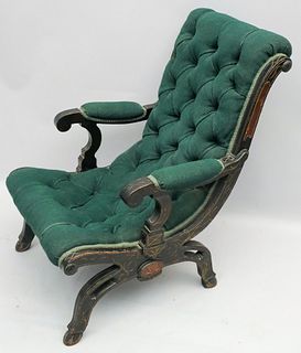 Victorian Renaissance Open Arm Lolling Chair
