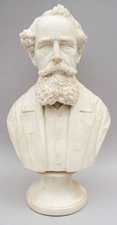 Parian Bust Sculpture of Charles Dickens