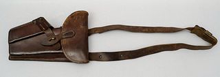 Antique Leather Holster for 45 Automatic