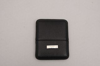 St. Dupont Black Leather Cigarette Case