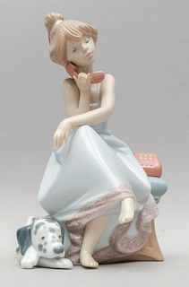Lladro Porcelain Figurine, Chit-Chat, in Box