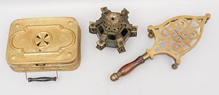 Lot of 3 Antique Brass Articles