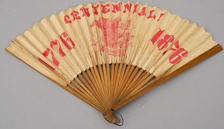 1876 Centennial Exposition Souvenir Folding Fan