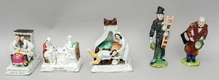 Lot of 5 Continental Porcelain Figurines