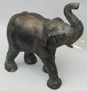 Large Leather Clad Model of Elephant