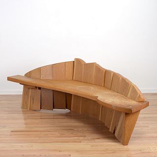 Nico Yektai Studio modernist oak bench