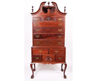 Chippendale Style Two-part Highboy