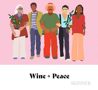 Wine + Peace Curated Lot, six bottles will be hand-selected by W + P cofounder Sam Decker