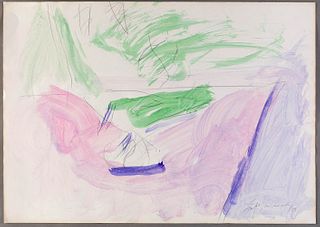 ALBERT RÀFOLS CASAMADA (Barcelona, 1923-2009).
"Sota l'arbre". 1984.
Son servera.
Watercolor and pencil on paper.