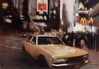 JAVIER PÉREZ PRADA (León, 1963)
"Study for yellow car", New York, 1997.
Oil on paper. Glued to board.