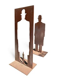JOSÉ LUIS PASCUAL SAMARANCH (Barcelona, 1947).
"Homage to Magritte".2005.
Corten steel.