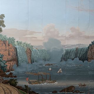 Jean Zuber and Co., Vues d'AmÃ©rique du Nord (Views of North America) Panoramic Wallpaper Panels, after Jean-Julien Deltil (1791-1863)
