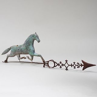 American Copper and Cast-Iron Horse Weathervane