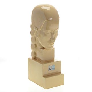 Art Deco ceramic bust, ex. Andy Warhol Collection