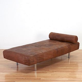 De Sede style leather patchwork daybed