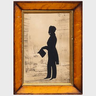 Auguste Edouart (1789-1861): Gentleman with Tophat 