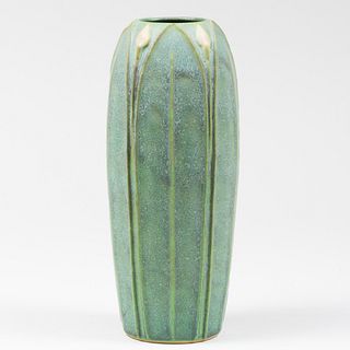 American Arts and Crafts Pottery Green Vase
