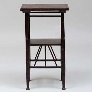 English Aesthetic Movement Mahogany Square Side Table, In The Style of E.W. Godwin