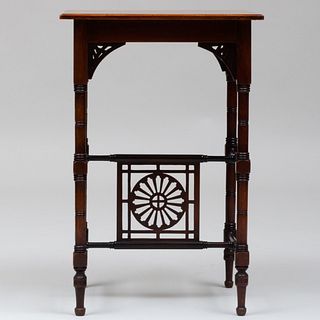 English Aesthetic Movement Mahogany Side Table