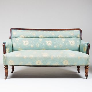 Aesthetic Movement Rosewood Parlor Sofa with Silk Upholstery, Herter Brothers
