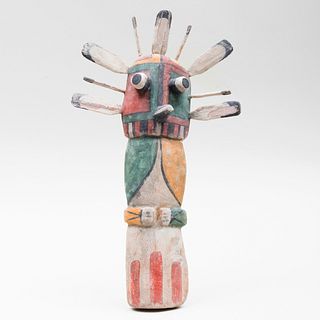 Hopi Wupamo Painted Flat Kachina Doll 
