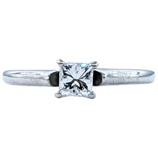 Beautiful Princess Cut Diamond Solitaire Ring