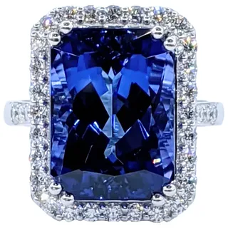 Magnificent Tanzanite & Diamond Cocktail Ring