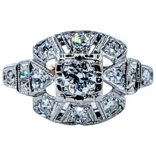 Stunning Antique European Cut Diamond Ring
