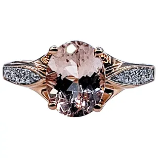 Pastel Morganite & Diamond Dress Ring